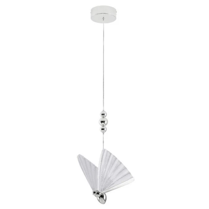 Lampa wisząca Mariposa chromowany motyl z delikatnym światłem LED CTT LP‑1715/1P CH Light Prestige