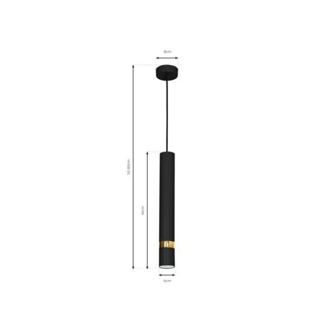 Lampa wisząca JOKER BLACK/GOLD 1xGU10 MLP6079 Milagro