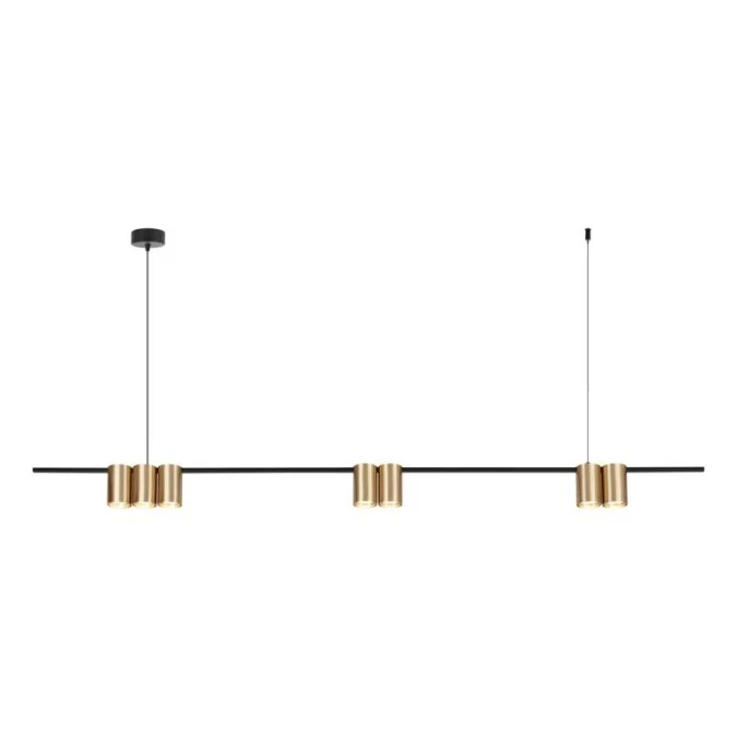 Lampa wisząca (listwa) GENESIS BLACK GOLD 7xGU10 ML0372 Milagro