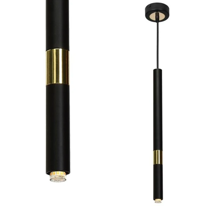 Lampa wisząca MONZA BLACK / GOLD 1xG9 8W MLP6333 Milagro