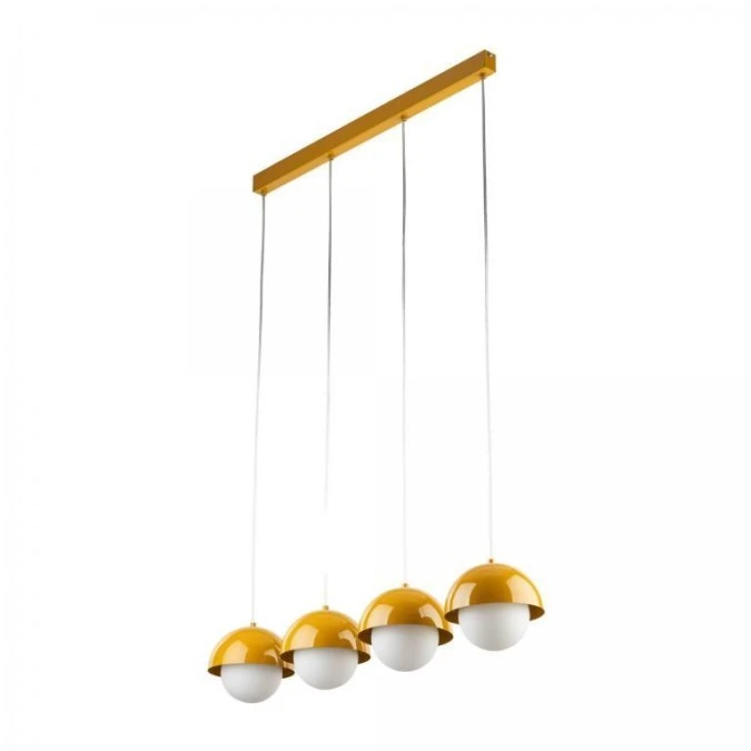 Lampa wisząca na listwie z 4 metalowo‑szkanymi koszami BONO OCHRA 10267 TK Lighting