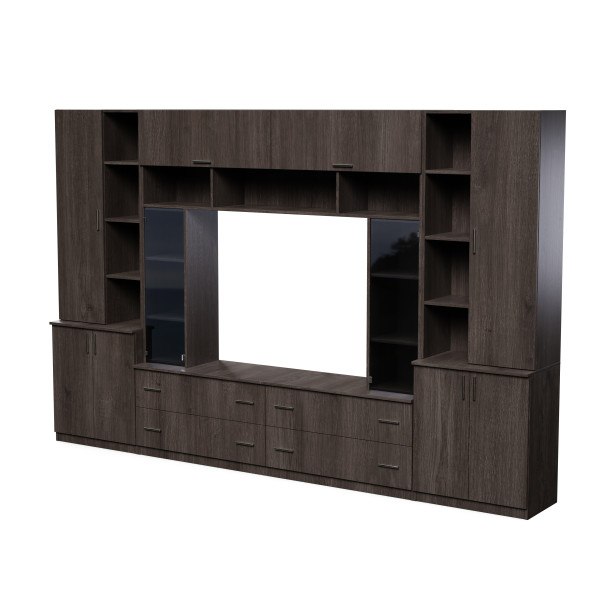 Meblościanka Modena Dąb Carpenter Coffee - Okucia Premium 340 cm 996448