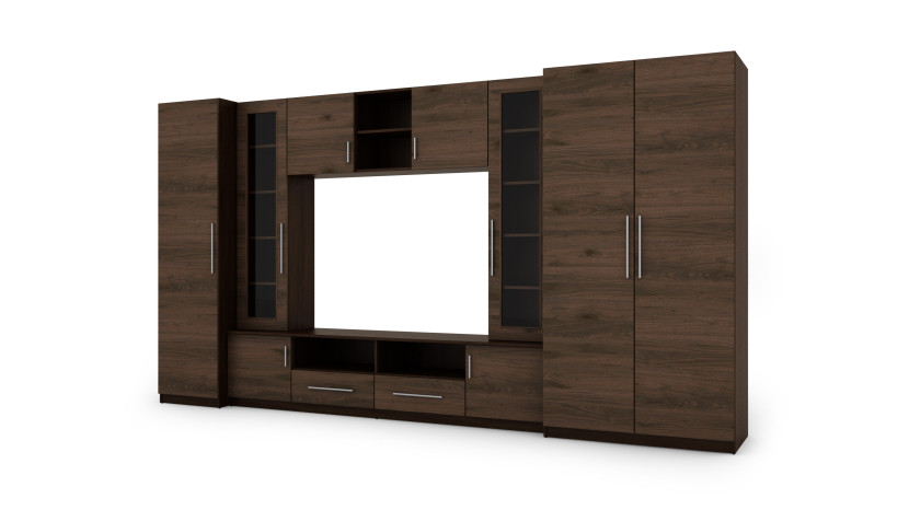 Meblościanka Neptun Sonoma Ciemna/Orzech Okapi 370 cm 1051761