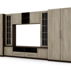 Meblościanka Neptun Sonoma Ciemna/Sonoma Jasna – Okucia Premium 370 cm 1051757 Meblościanka Neptun Sonoma Ciemna/Sonoma Jasna – Okucia Premium 370 cm 1051757