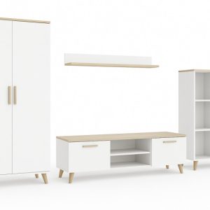 Meblościanka Nord dąb artisan/ biały 643343 Meblościanka Nord dąb artisan/ biały 643343