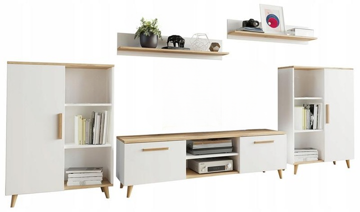 Meblościanka OSLO 2 artisan-biały skandynawski 272585