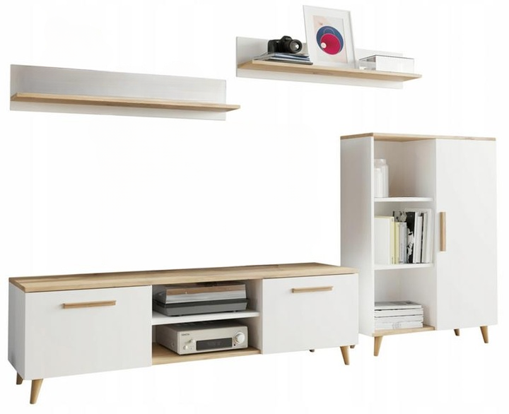 Meblościanka OSLO artisan-biały styl skandynawski 272587