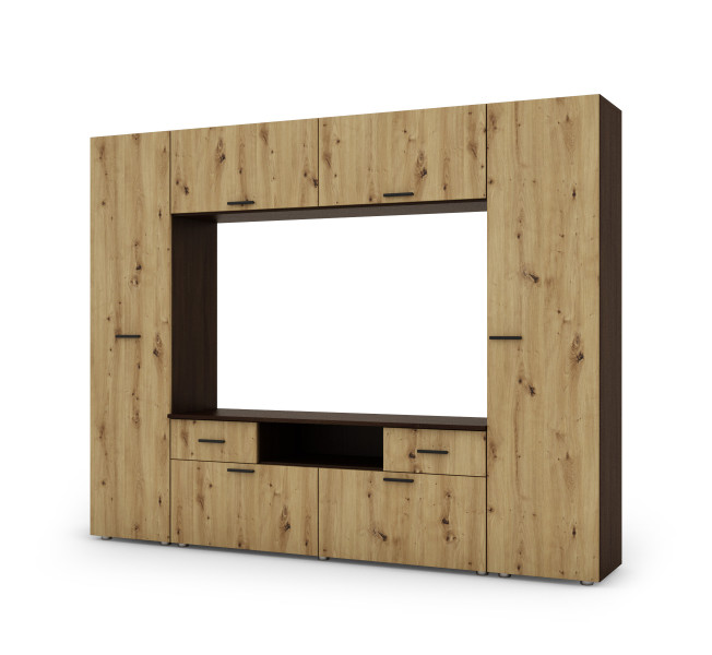 Meblościanka Pluton Sonoma Ciemna/Dąb Artisan 1041495