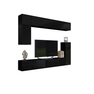 Meblościanka PREMIUM 245 cm czarny połysk 749049