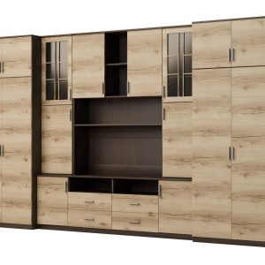 Meblościanka Sawa Sonoma Ciemna/Dąb Grand 390 cm 1041500 Meblościanka Sawa Sonoma Ciemna/Dąb Grand 390 cm 1041500