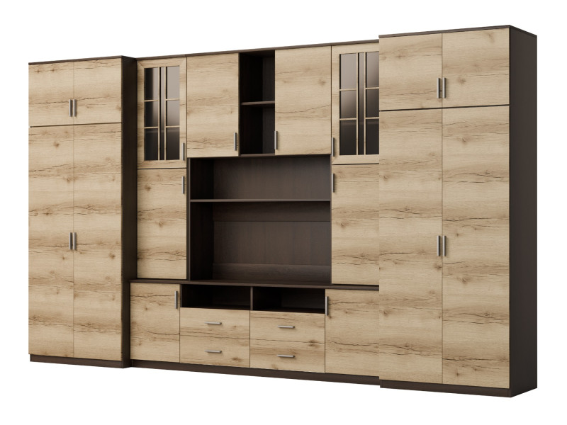 Meblościanka Sawa Sonoma Ciemna/Dąb Grand 390 cm 1041500