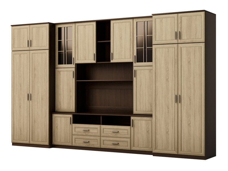 Meblościanka Sawa Sonoma Jasna - Okucia Premium 390 cm 1041489