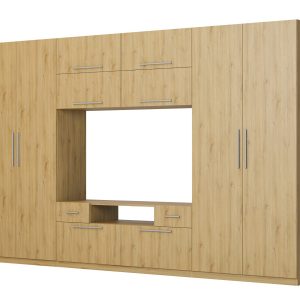 Meblościanka Scand Dąb Carpenter Whisky 270 cm 1067277 Meblościanka Scand Dąb Carpenter Whisky 270 cm 1067277