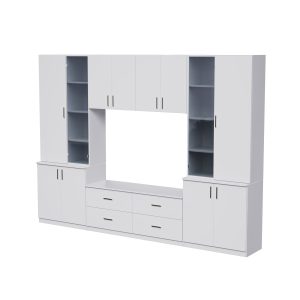 Meblościanka Stilo Śnieżna Biel – Okucia Premium 300 cm 1041476 Meblościanka Stilo Śnieżna Biel – Okucia Premium 300 cm 1041476