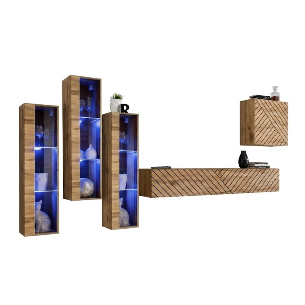 Meblościanka SWITCH LAMEL XIII dąb wotan 1002155
