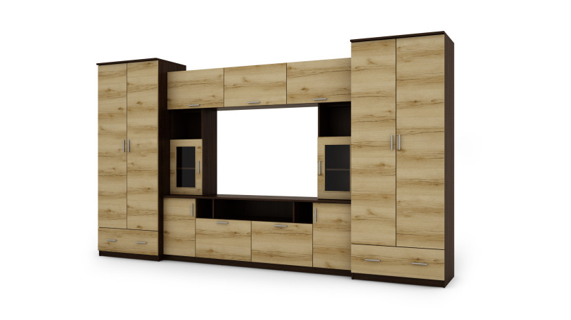 Meblościanka Tajga Sonoma Ciemna/Dąb Grand Naturalny 370 cm 1046698