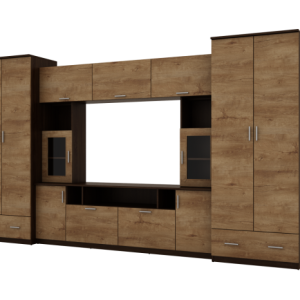 Meblościanka Tajga Sonoma Ciemna/Dąb Lefkas – Okucia Premium 370 cm 1049366 Meblościanka Tajga Sonoma Ciemna/Dąb Lefkas – Okucia Premium 370 cm 1049366