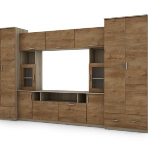 Meblościanka Tajga Sonoma Jasna/Dąb Lefkas – Okucia Premium 370 cm 1049375 Meblościanka Tajga Sonoma Jasna/Dąb Lefkas – Okucia Premium 370 cm 1049375