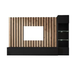 Meblościanka VERTI czarna/dąb artisan 935081 Meblościanka VERTI czarna/dąb artisan 935081