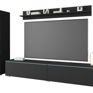 Meblościanka VEVE 1 w kolorze czarny grafit mat 300500 Meblościanka VEVE 1 w kolorze czarny grafit mat 300500