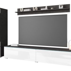 Meblościanka VEVE 1 w kolorze matera/biały połysk 300499 Meblościanka VEVE 1 w kolorze matera/biały połysk 300499