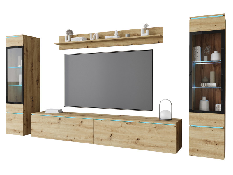 Meblościanka VEVE 2 w kolorze dąb artisan 355043