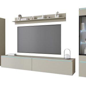 Meblościanka VEVE 2 w kolorze kaszmirowy beż 715611 Meblościanka VEVE 2 w kolorze kaszmirowy beż 715611