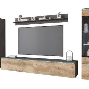 Meblościanka VEVE 2 w kolorze matera/kasztan wrocławski 715605 Meblościanka VEVE 2 w kolorze matera/kasztan wrocławski 715605