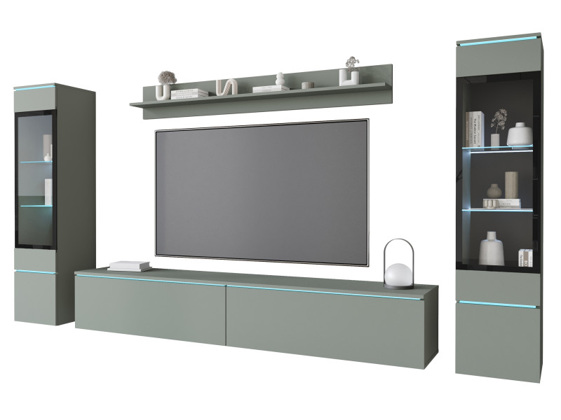 Meblościanka VEVE 2 w kolorze mglista zieleń 715613
