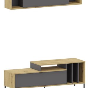 Meblościanka VINYL artisan-antracyt rtv półka wisząca UFC 223206 Meblościanka VINYL artisan-antracyt rtv półka wisząca UFC 223206