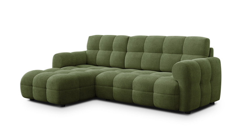 MELLOW sofa narożna 3 osobowa lewa, oliwkowa 801470