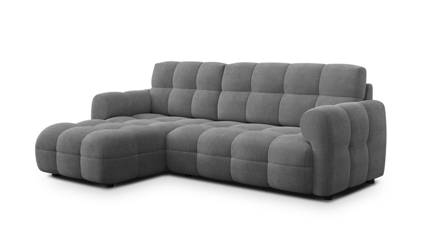 MELLOW sofa narożna 3 osobowa lewa, szara 801474