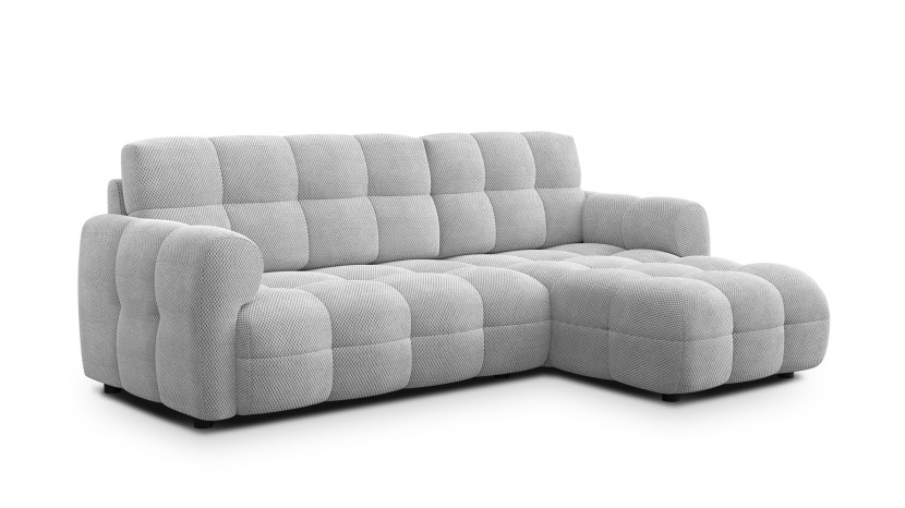 MELLOW sofa narożna 3 osobowa prawa, jasnoszara 798670
