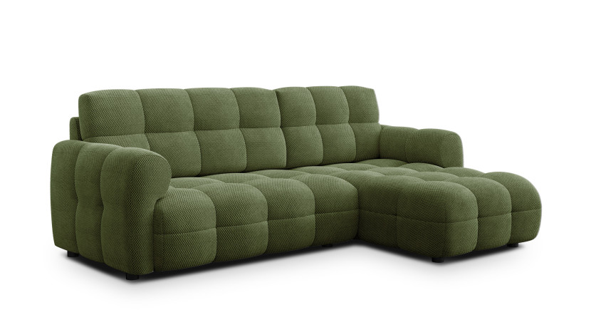 MELLOW sofa narożna 3 osobowa prawa, oliwkowa 798678