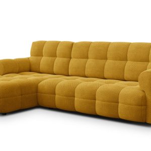MELLOW sofa narożna 4 osobowa lewa, ciemnożółta 801533 MELLOW sofa narożna 4 osobowa lewa, ciemnożółta 801533
