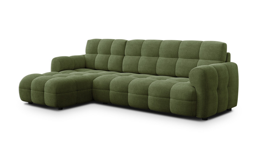 MELLOW sofa narożna 4 osobowa lewa, oliwkowa 801429