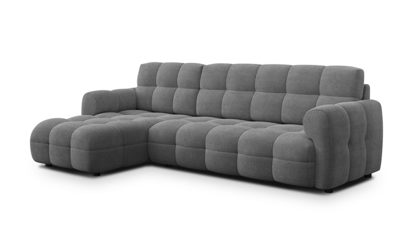 MELLOW sofa narożna 4 osobowa lewa, szara 801508