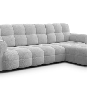 MELLOW sofa narożna 4 osobowa prawa, jasnoszara 801468