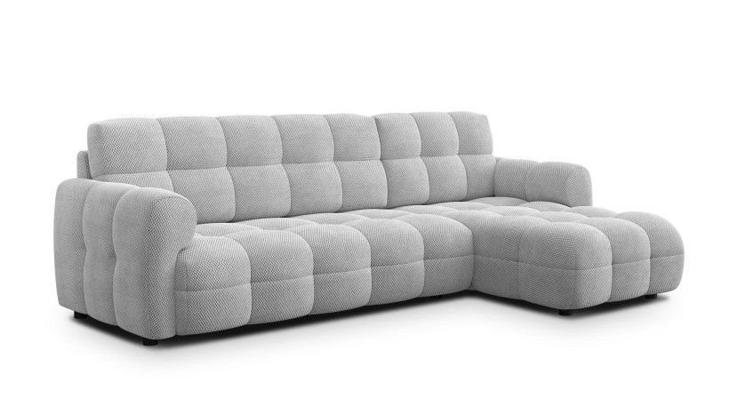 MELLOW sofa narożna 4 osobowa prawa, jasnoszara 801468