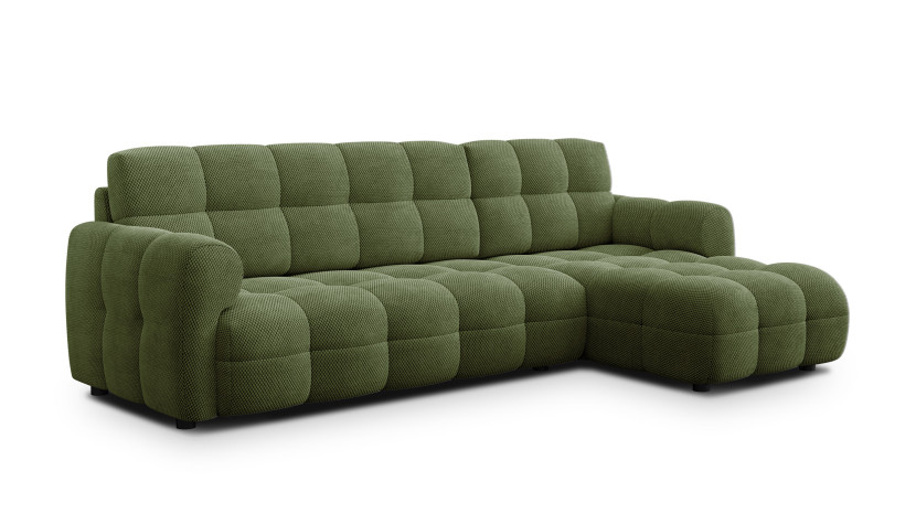 MELLOW sofa narożna 4 osobowa prawa, oliwkowa 801455