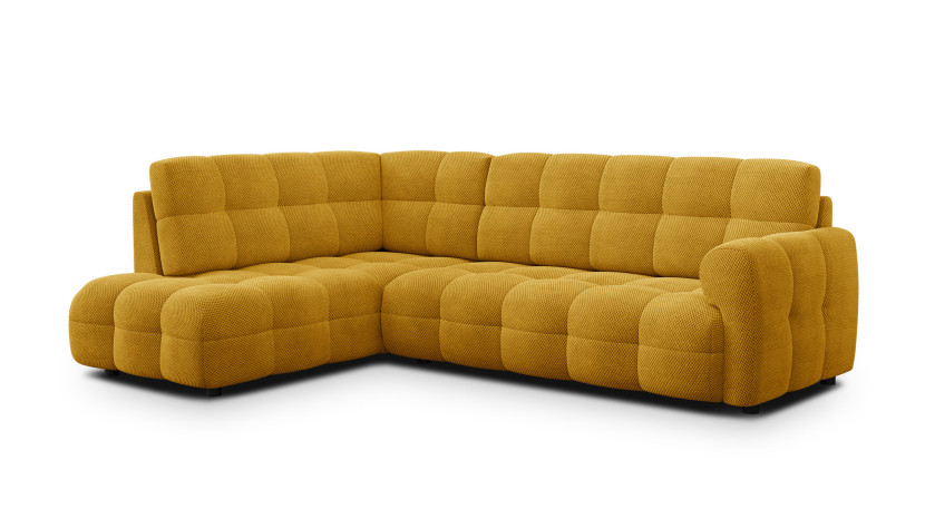 MELLOW sofa narożna 5 osobowa lewa, ciemnożółta 801479