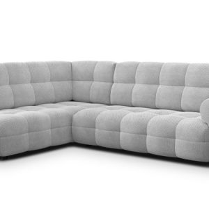 MELLOW sofa narożna 5 osobowa lewa, jasnoszara 801528
