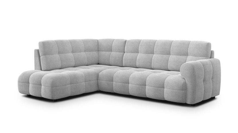 MELLOW sofa narożna 5 osobowa lewa, jasnoszara 801528