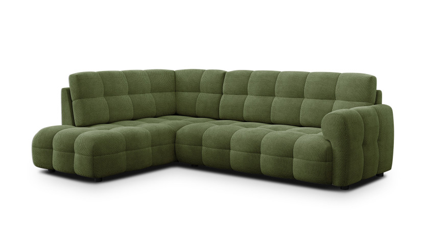 MELLOW sofa narożna 5 osobowa lewa, oliwkowa 801477