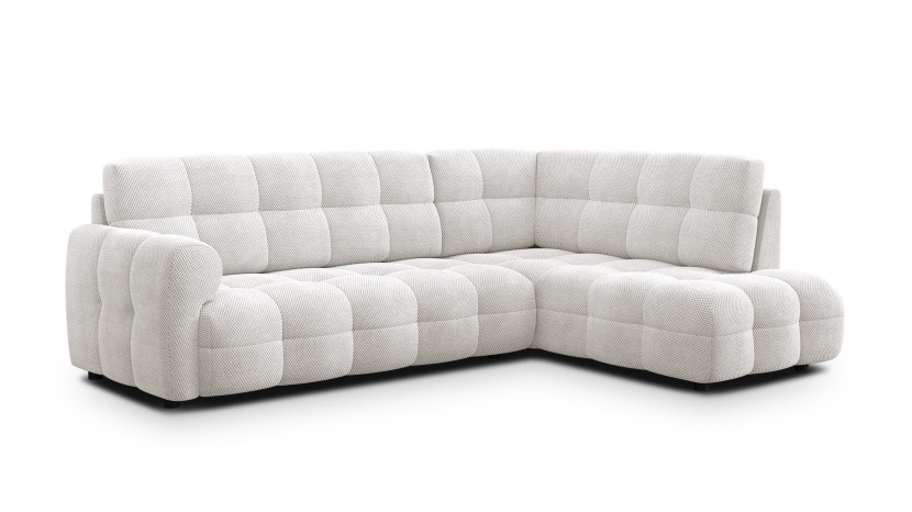 MELLOW sofa narożna 5 osobowa prawa, kremowa 801426