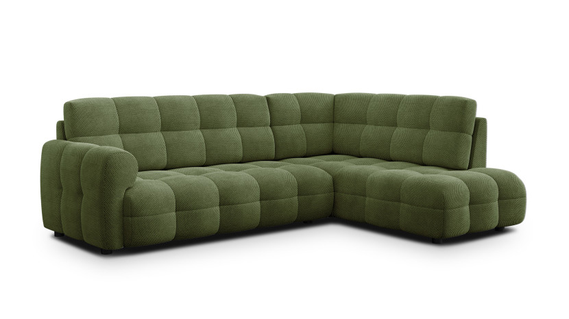 MELLOW sofa narożna 5 osobowa prawa, oliwkowa 801442