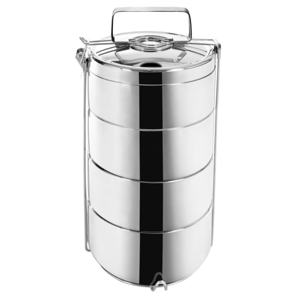 Menażka obiadowa termiczna stalowa 4-poziomowa 4x900 ml 155913