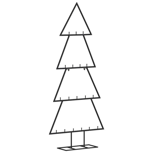 Metalowa choinka świąteczna do dekoracji czarna 90 cm 802225