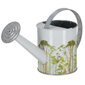 Metalowa konewka ogrodowa Herb 1,9 l biało zielona z długą wylewką 1021691 Metalowa konewka ogrodowa Herb 1,9 l biało zielona z długą wylewką 1021691