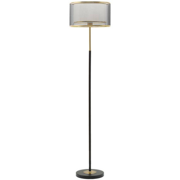 Metalowa lampa podłogowa, czarna, 153 cm 647321